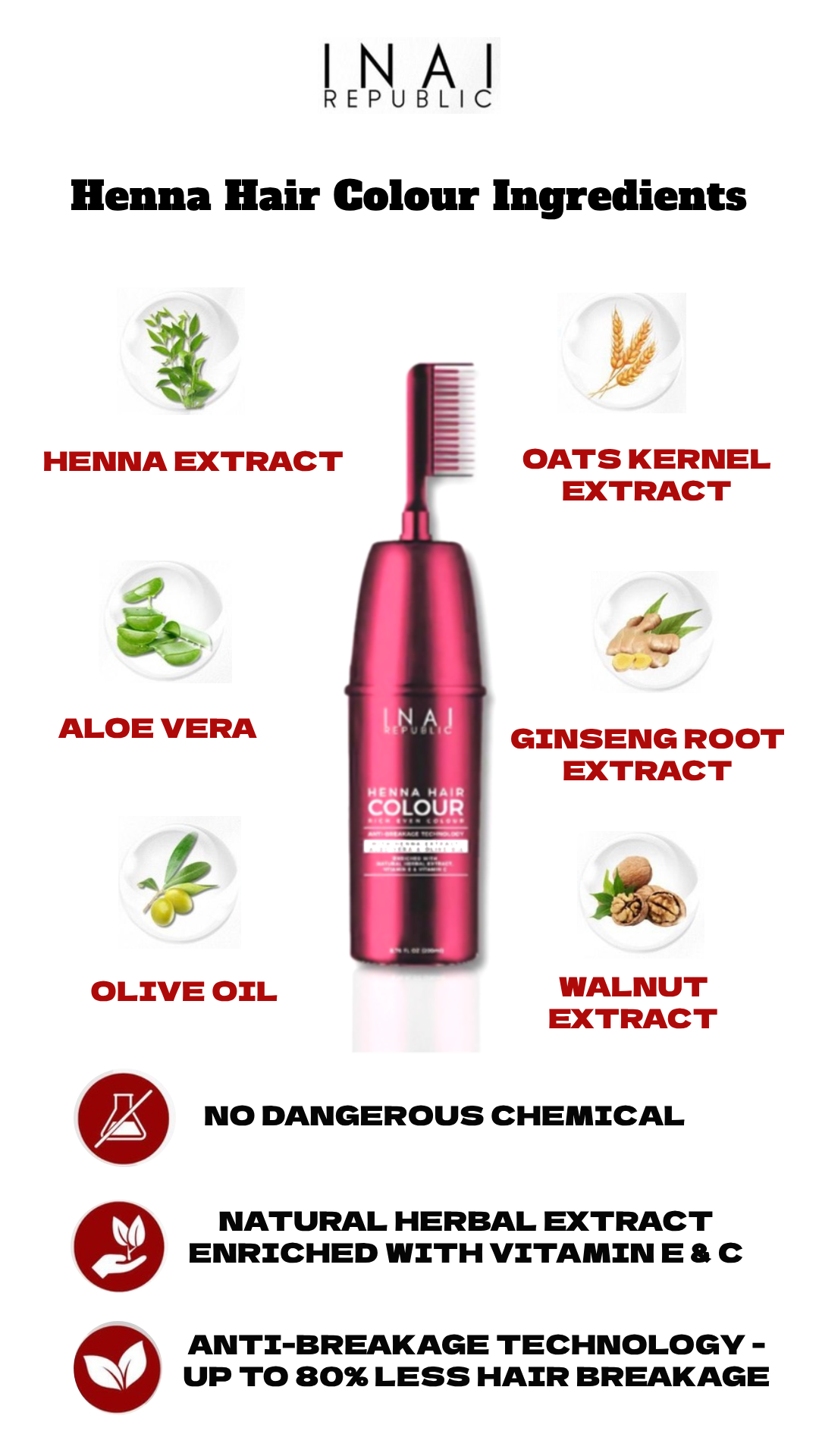 Henna Hair Colour - Burgundy - 200ml image 5